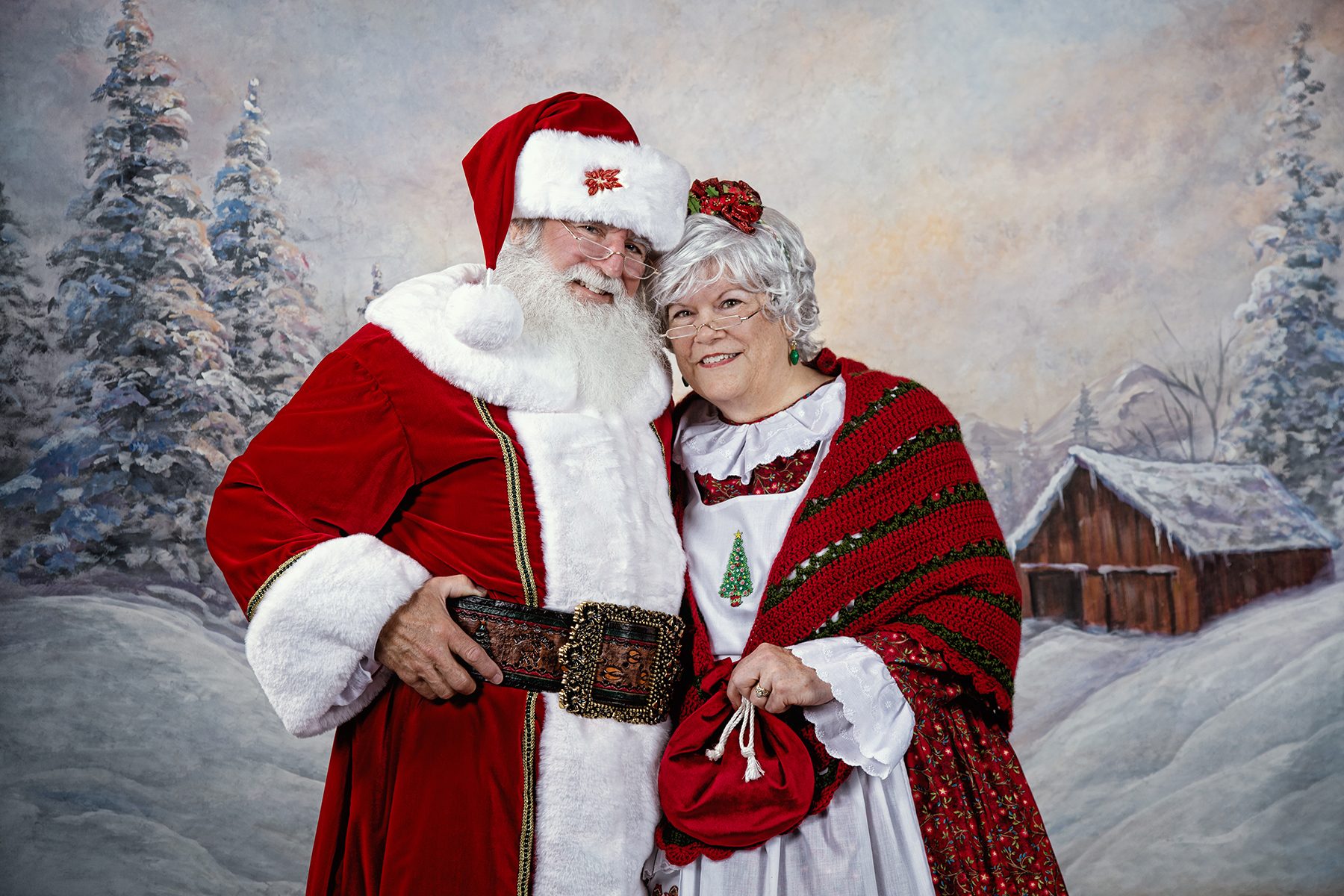 Santa smiling in classic Santa attire